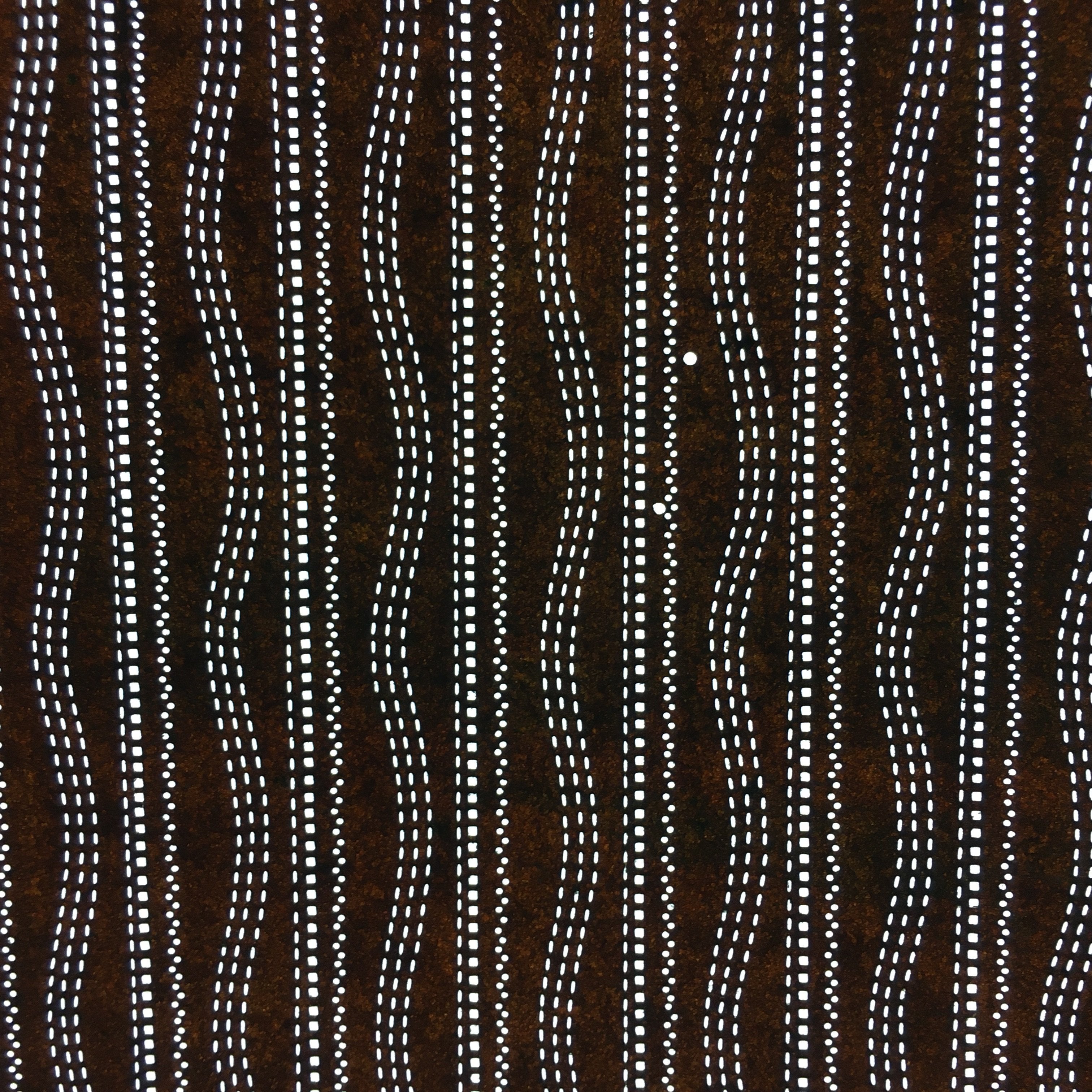 Japanese Antique Ise Katagami Paper Kimono Stencil Edo Dot Wavy Line Pattern A50