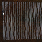 Japanese Antique Ise Katagami Paper Kimono Stencil Edo Dot Wavy Line Pattern A50