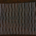 Japanese Antique Ise Katagami Paper Kimono Stencil Edo Dot Wavy Line Pattern A50