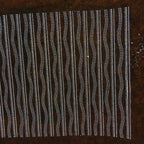 Japanese Antique Ise Katagami Paper Kimono Stencil Edo Dot Wavy Line Pattern A50