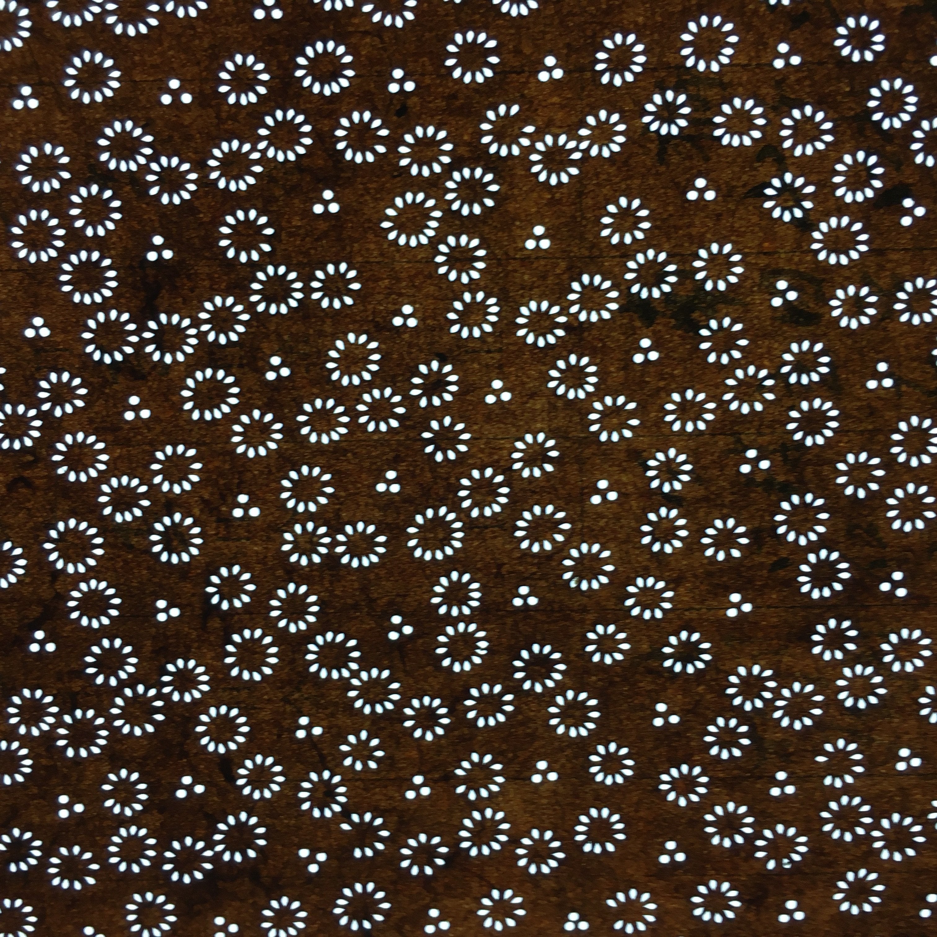 Japanese Antique Ise Katagami Paper Kimono Stencil Edo Dotted Circle Pattern A53