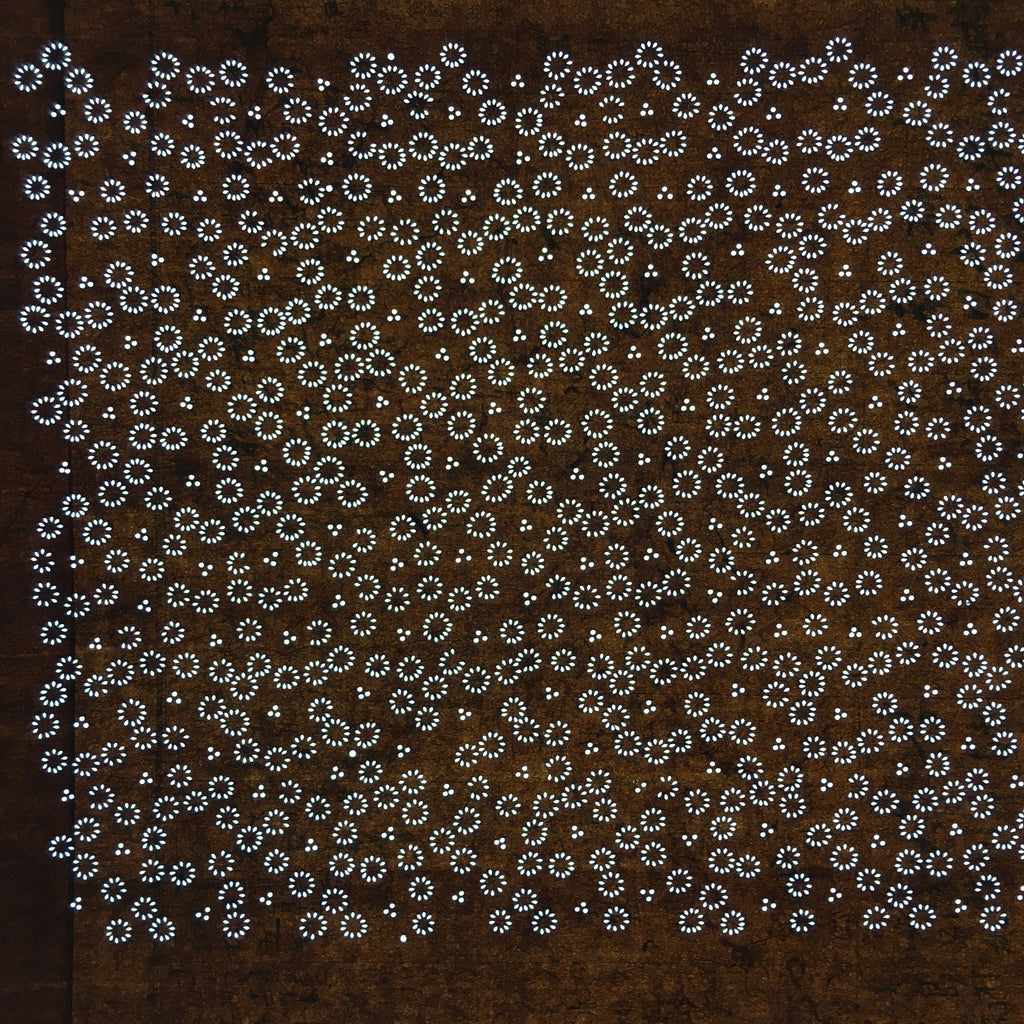 Japanese Antique Ise Katagami Paper Kimono Stencil Edo Dotted Circle Pattern A53