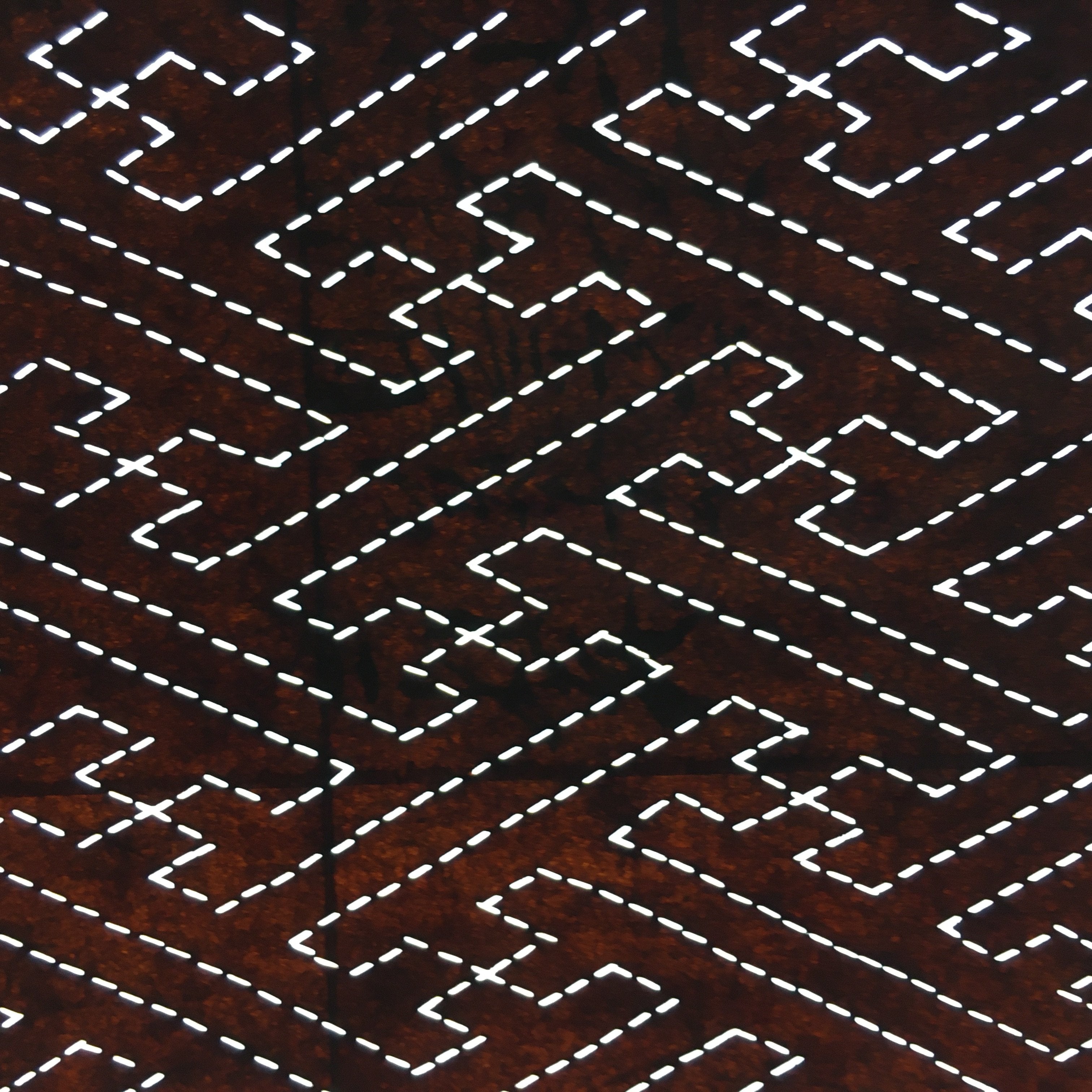 Japanese Antique Ise Katagami Paper Kimono Stencil Edo Dotted Line Pattern A515