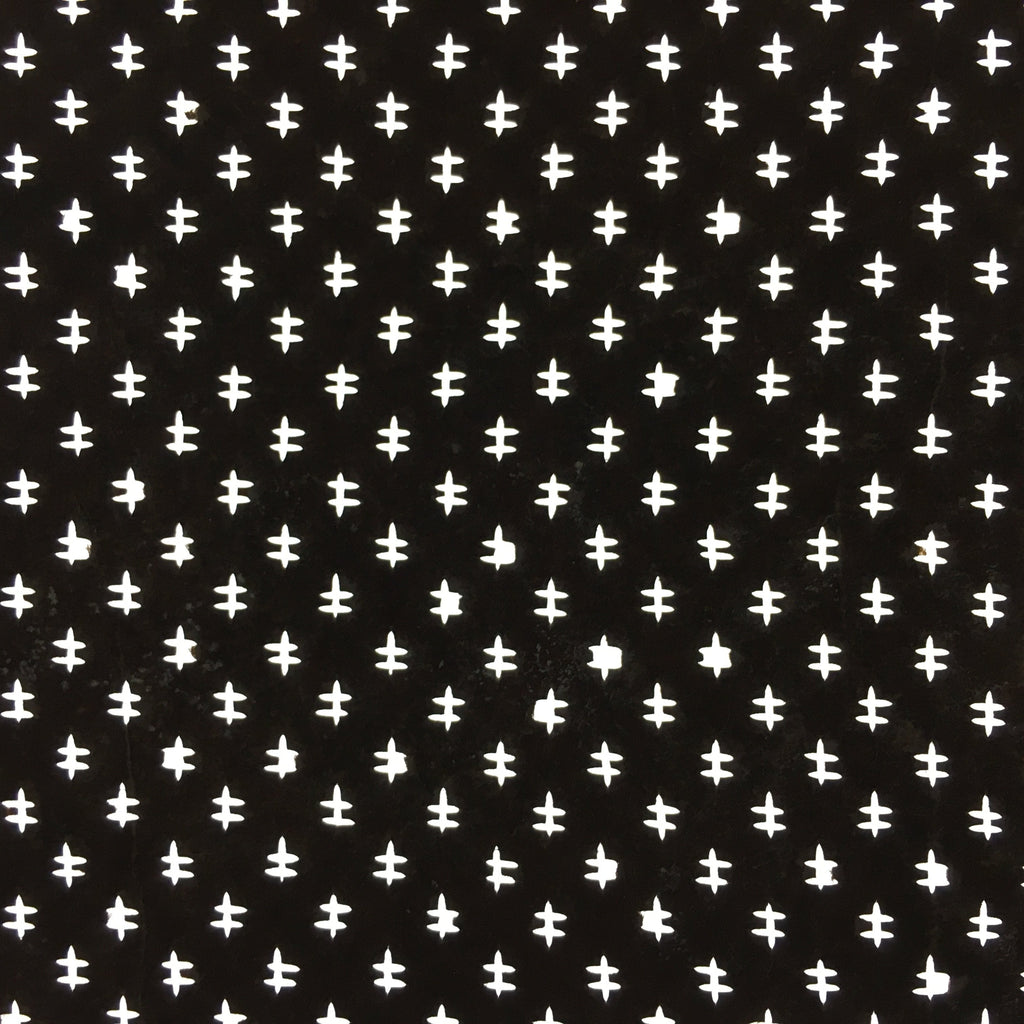 Japanese Antique Ise Katagami Paper Kimono Stencil Edo Era Abstract Design A372
