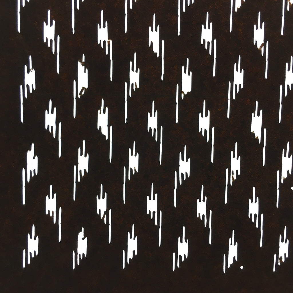 Japanese Antique Ise Katagami Paper Kimono Stencil Edo Era Abstract Grain A366