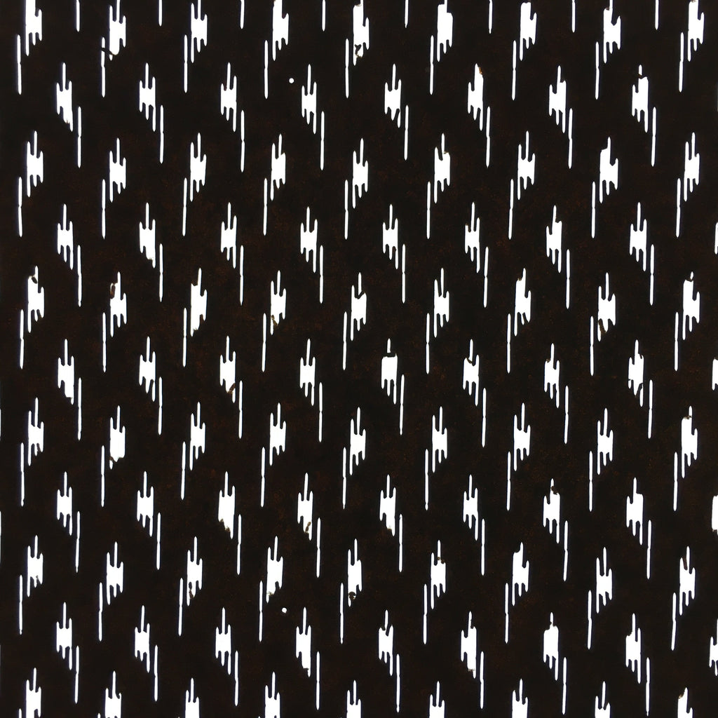 Japanese Antique Ise Katagami Paper Kimono Stencil Edo Era Abstract Grain A366