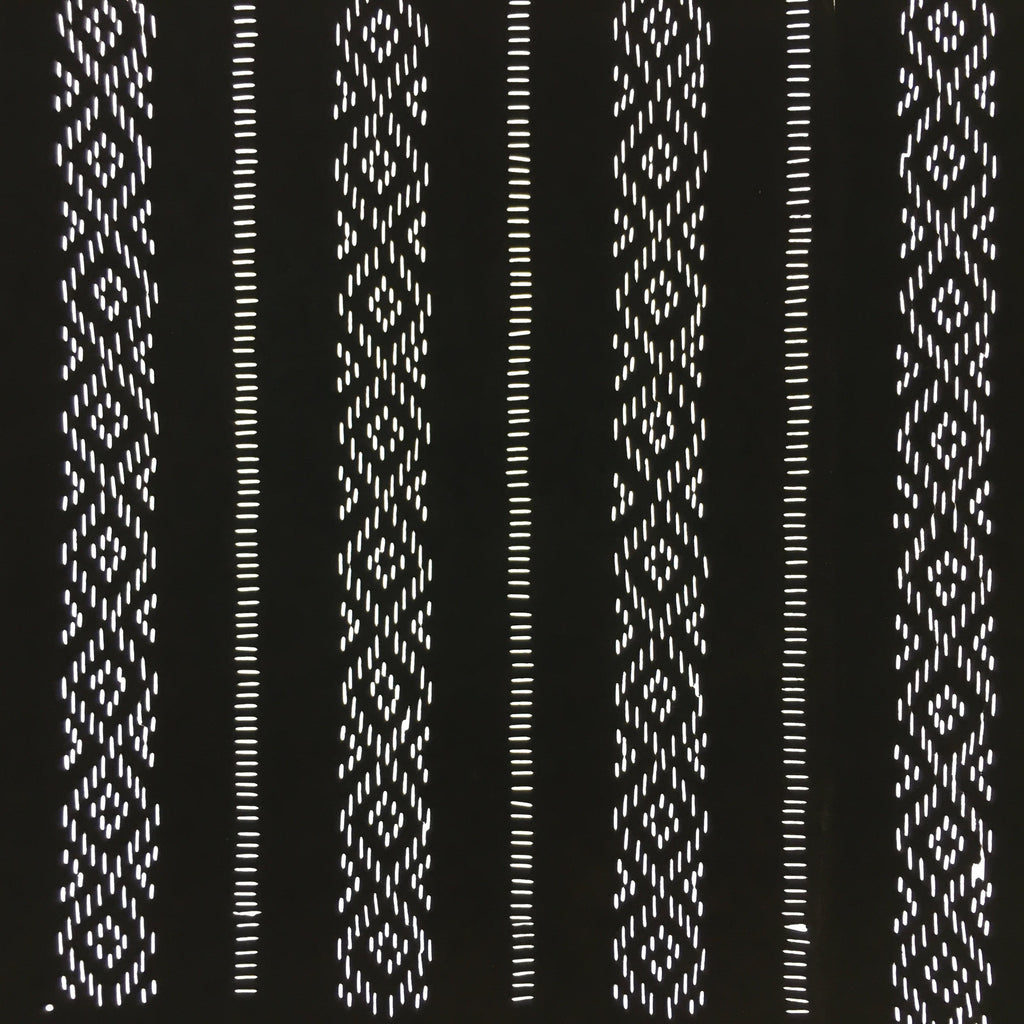 Japanese Antique Ise Katagami Paper Kimono Stencil Edo Era Rhombus Line A375