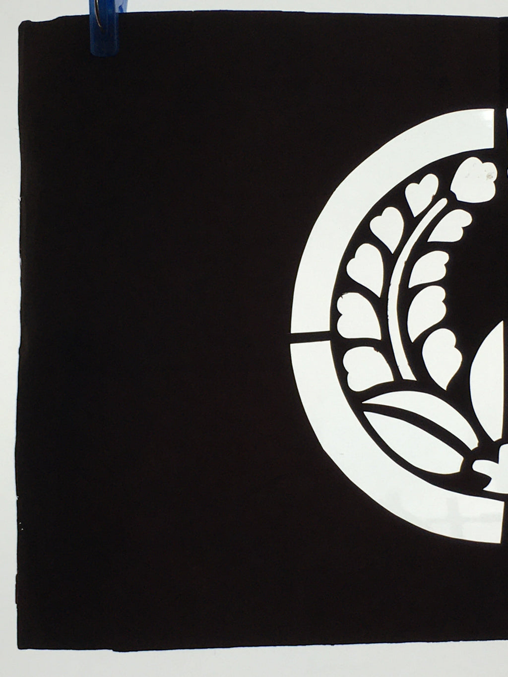 Japanese Antique Ise Katagami Paper Kimono Stencil Edo Family Crest Pattern A590