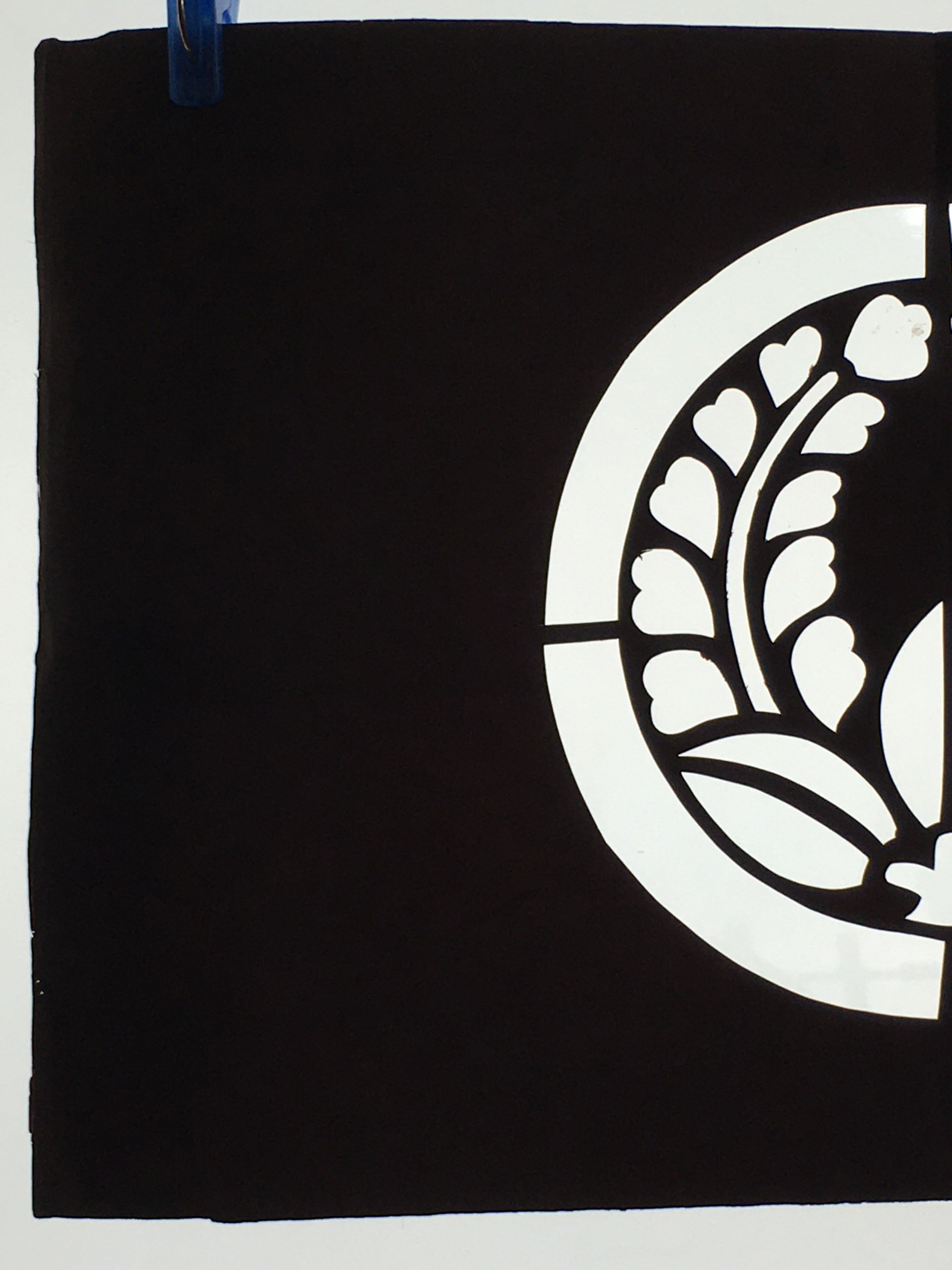 Japanese Antique Ise Katagami Paper Kimono Stencil Edo Family Crest Pattern A590