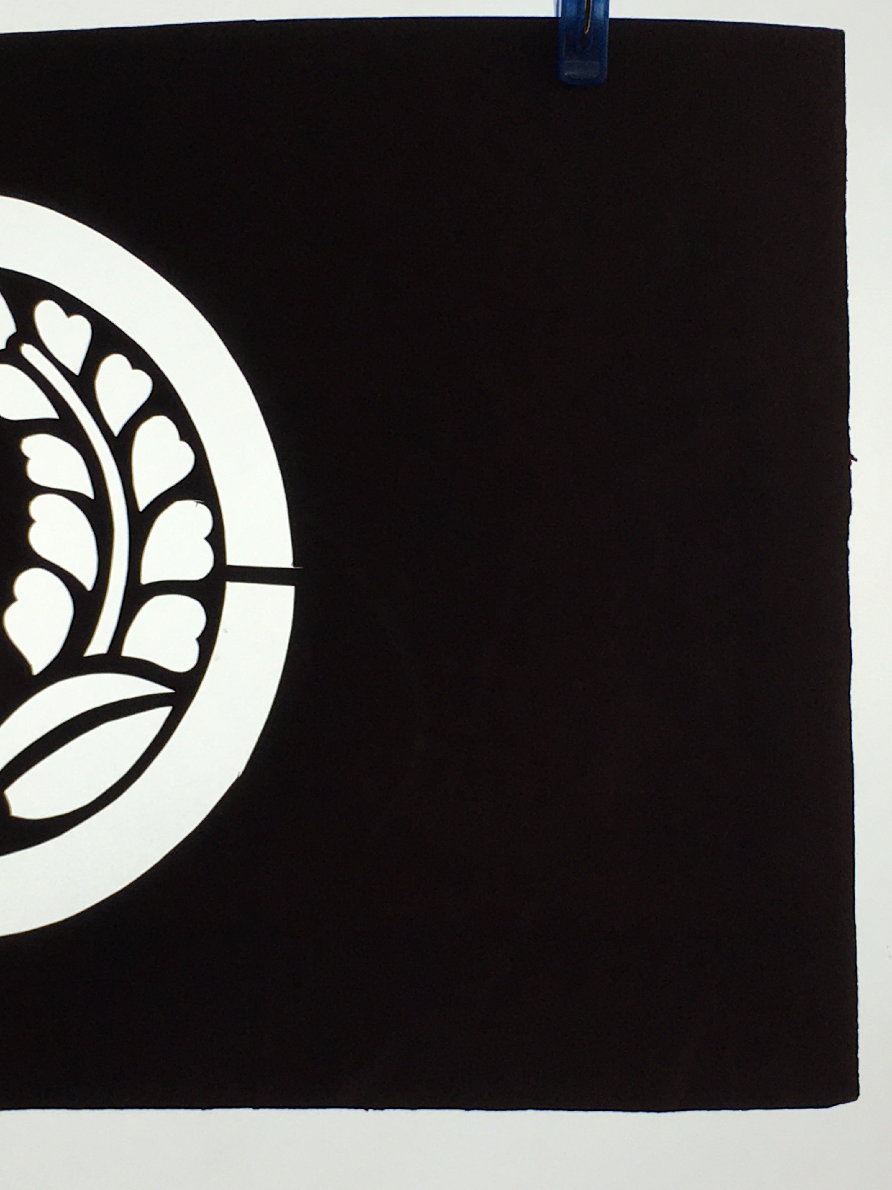 Japanese Antique Ise Katagami Paper Kimono Stencil Edo Family Crest Pattern A590