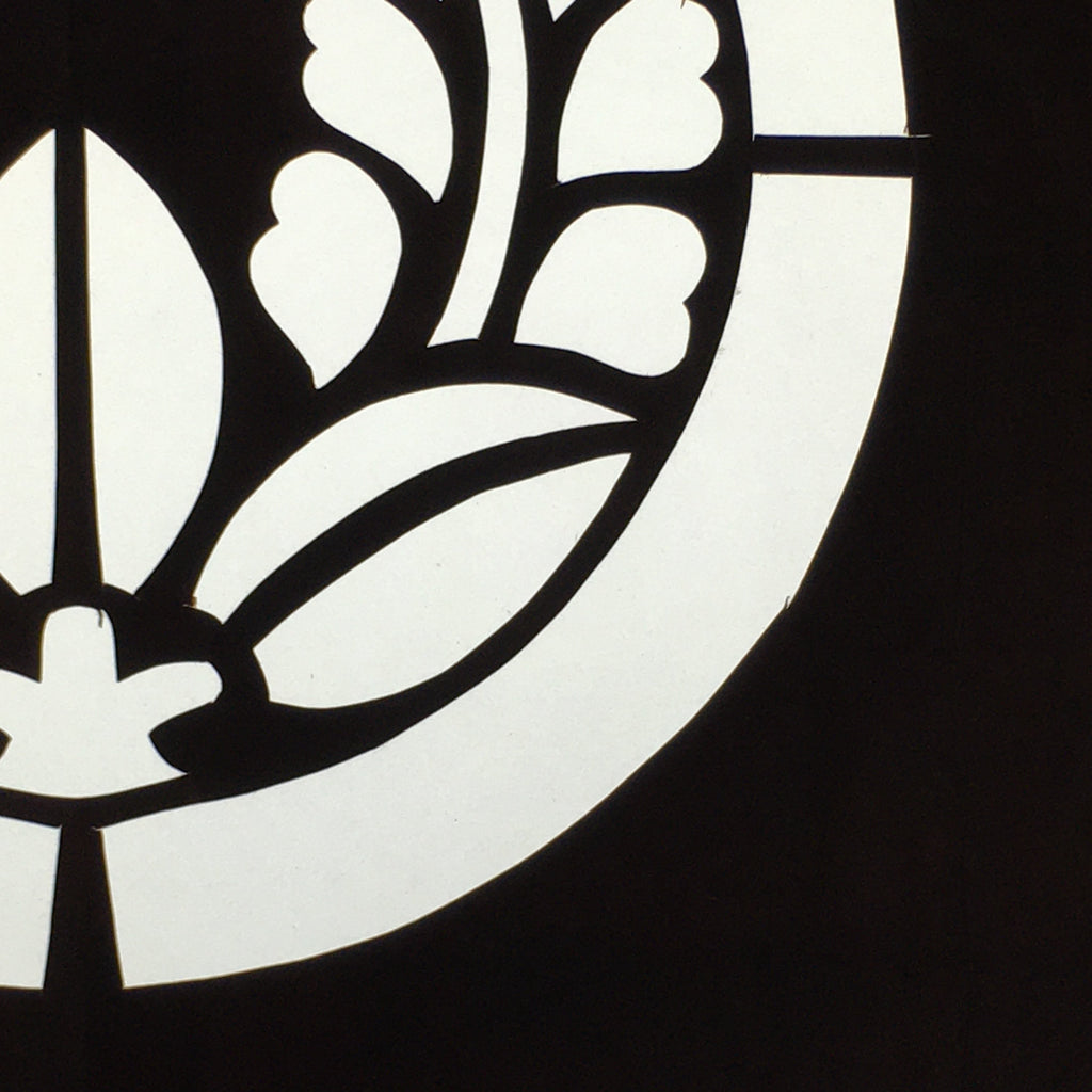 Japanese Antique Ise Katagami Paper Kimono Stencil Edo Family Crest Pattern A590