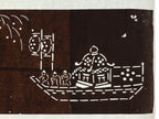 Japanese Antique Ise Katagami Paper Kimono Stencil Edo Festival Fireworks A563