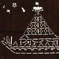 Japanese Antique Ise Katagami Paper Kimono Stencil Edo Festival Fireworks A563