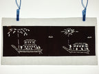 Japanese Antique Ise Katagami Paper Kimono Stencil Edo Festival Fireworks A566