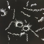 Japanese Antique Ise Katagami Paper Kimono Stencil Edo Flower Pattern A504