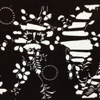 Japanese Antique Ise Katagami Paper Kimono Stencil Edo Flower Pattern A512