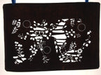 Japanese Antique Ise Katagami Paper Kimono Stencil Edo Flower Pattern A512