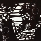 Japanese Antique Ise Katagami Paper Kimono Stencil Edo Flower Pattern A512