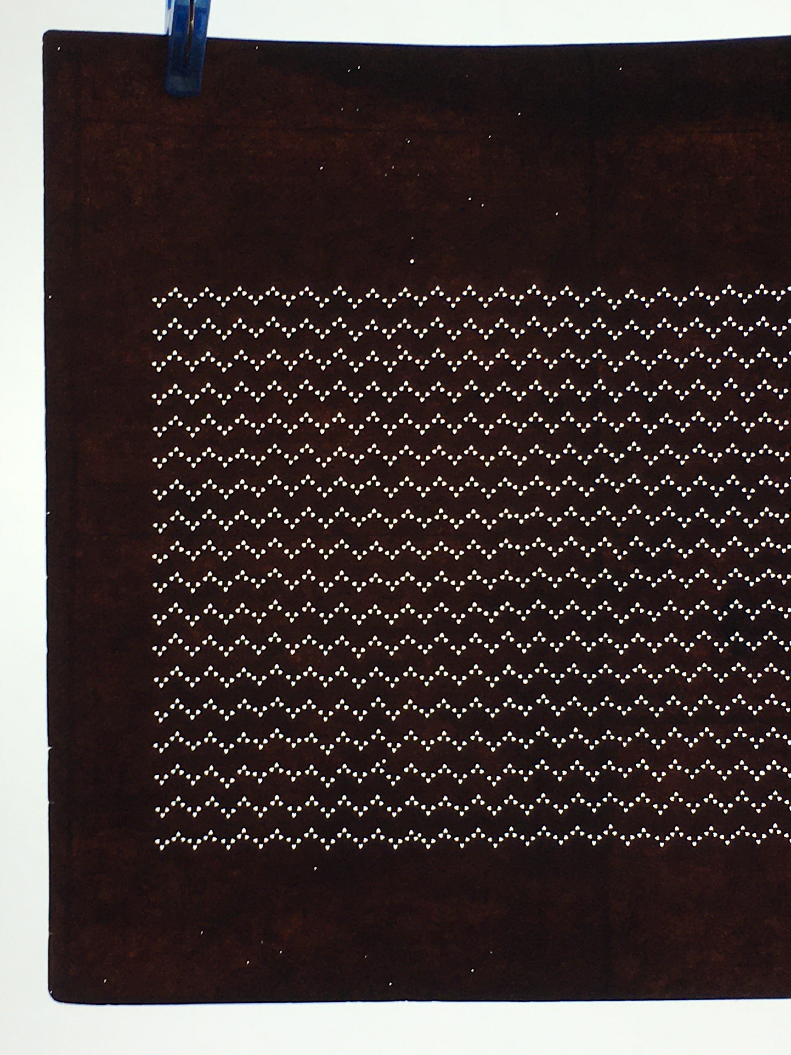 Japanese Antique Ise Katagami Paper Kimono Stencil Edo Flower Petal Pattern A583