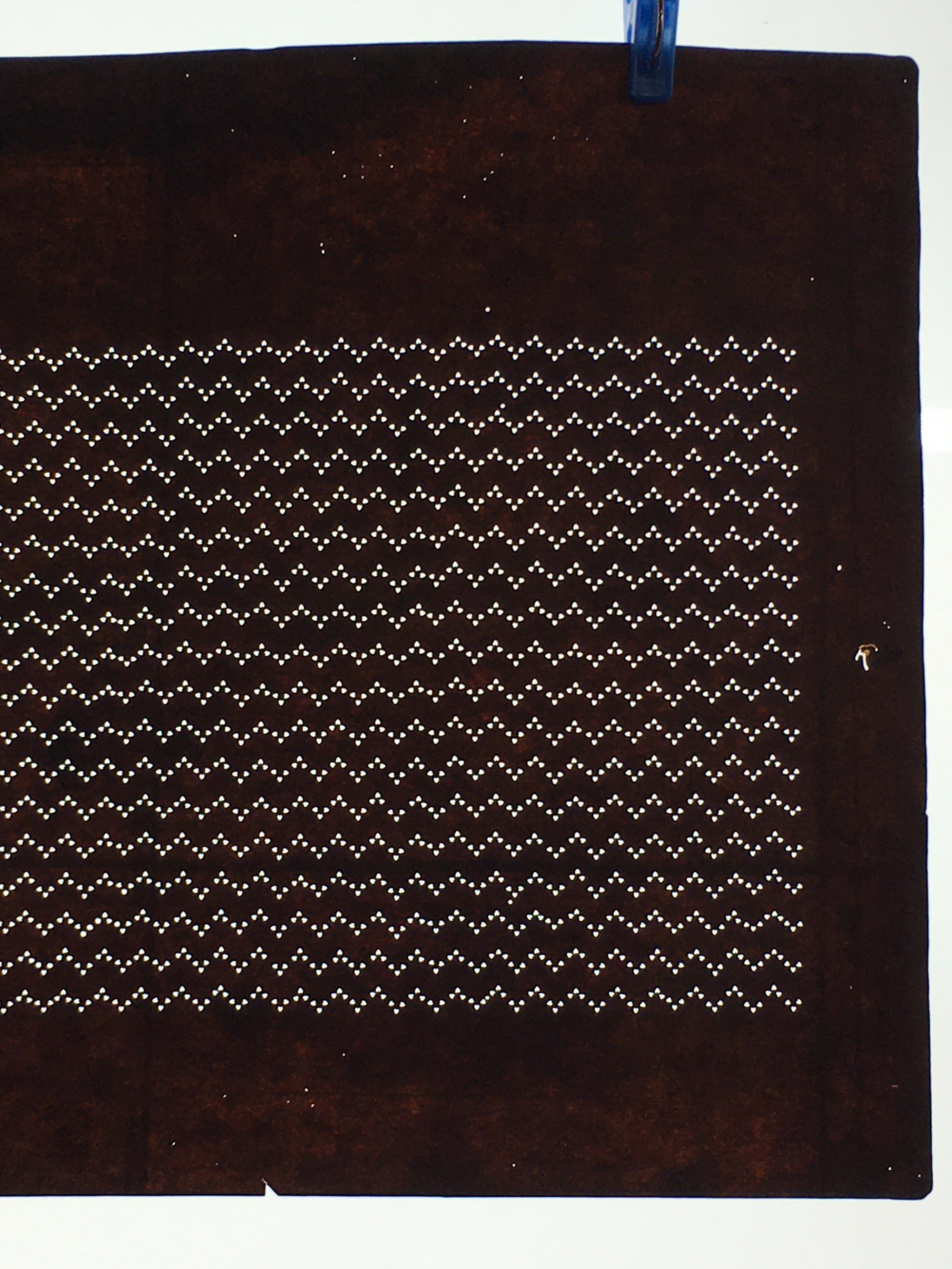 Japanese Antique Ise Katagami Paper Kimono Stencil Edo Flower Petal Pattern A583