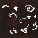 Japanese Antique Ise Katagami Paper Kimono Stencil Edo Flower Plant Pattern A514