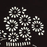 Japanese Antique Ise Katagami Paper Kimono Stencil Edo Flowers Design A567