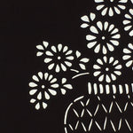 Japanese Antique Ise Katagami Paper Kimono Stencil Edo Flowers Design A567