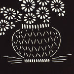 Japanese Antique Ise Katagami Paper Kimono Stencil Edo Flowers Design A567