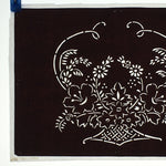 Japanese Antique Ise Katagami Paper Kimono Stencil Edo Flowers Design A568