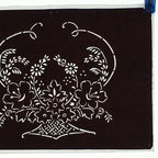 Japanese Antique Ise Katagami Paper Kimono Stencil Edo Flowers Design A568