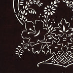Japanese Antique Ise Katagami Paper Kimono Stencil Edo Flowers Design A568