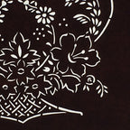 Japanese Antique Ise Katagami Paper Kimono Stencil Edo Flowers Design A568