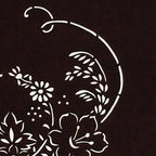 Japanese Antique Ise Katagami Paper Kimono Stencil Edo Flowers Design A568