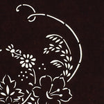Japanese Antique Ise Katagami Paper Kimono Stencil Edo Flowers Design A568