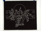 Japanese Antique Ise Katagami Paper Kimono Stencil Edo Flowers Design A569