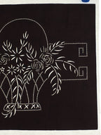 Japanese Antique Ise Katagami Paper Kimono Stencil Edo Flowers Design A569