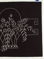 Japanese Antique Ise Katagami Paper Kimono Stencil Edo Flowers Design A569