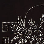 Japanese Antique Ise Katagami Paper Kimono Stencil Edo Flowers Design A569