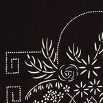 Japanese Antique Ise Katagami Paper Kimono Stencil Edo Flowers Design A569