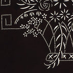 Japanese Antique Ise Katagami Paper Kimono Stencil Edo Flowers Design A569