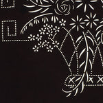 Japanese Antique Ise Katagami Paper Kimono Stencil Edo Flowers Design A569