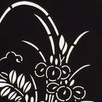 Japanese Antique Ise Katagami Paper Kimono Stencil Edo Flowers Design A570