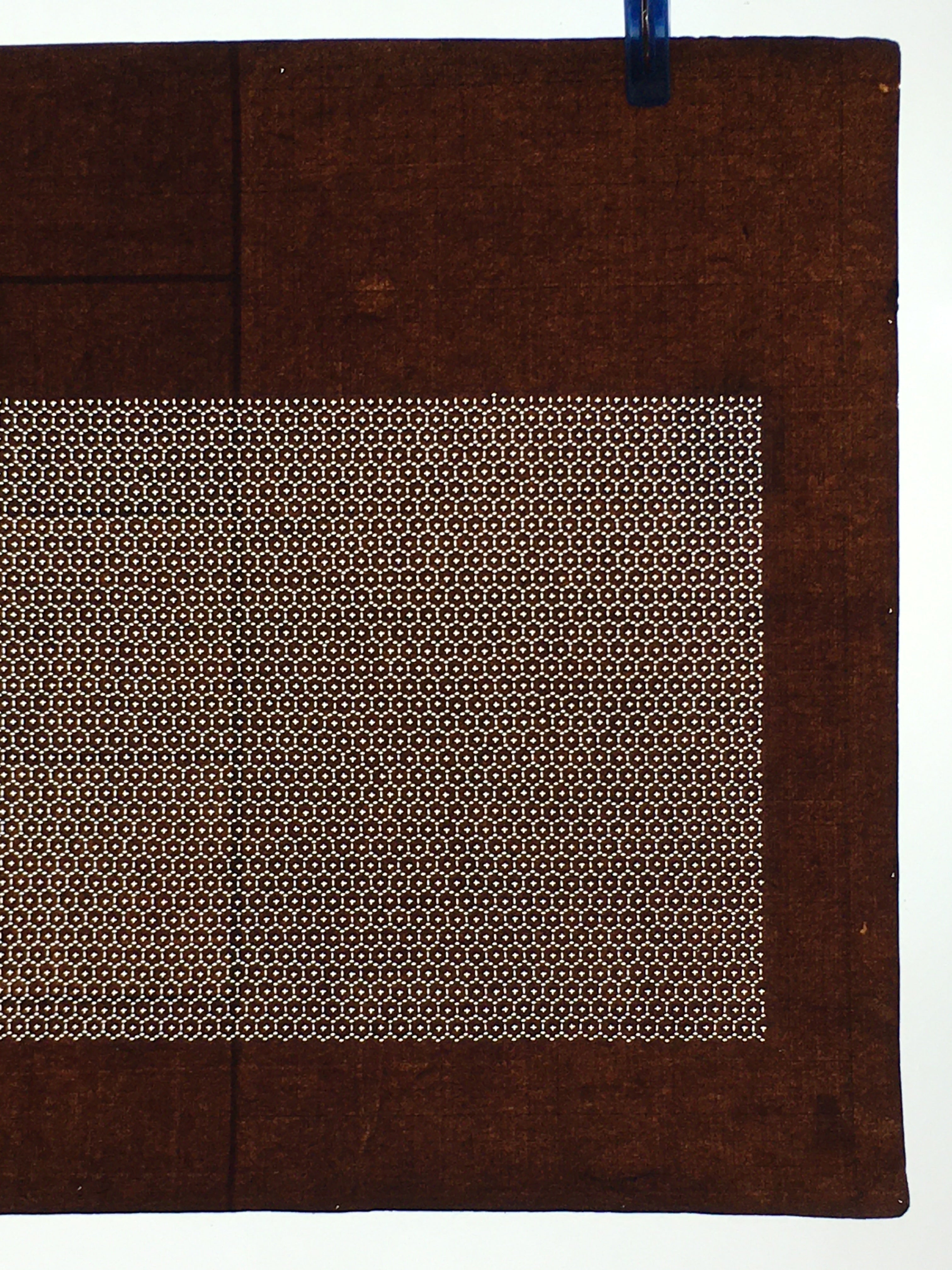 Japanese Antique Ise Katagami Paper Kimono Stencil Edo Geometric Pattern A593