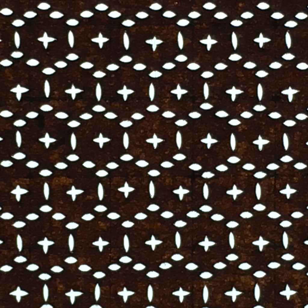 Japanese Antique Ise Katagami Paper Kimono Stencil Edo Geometric Pattern A593