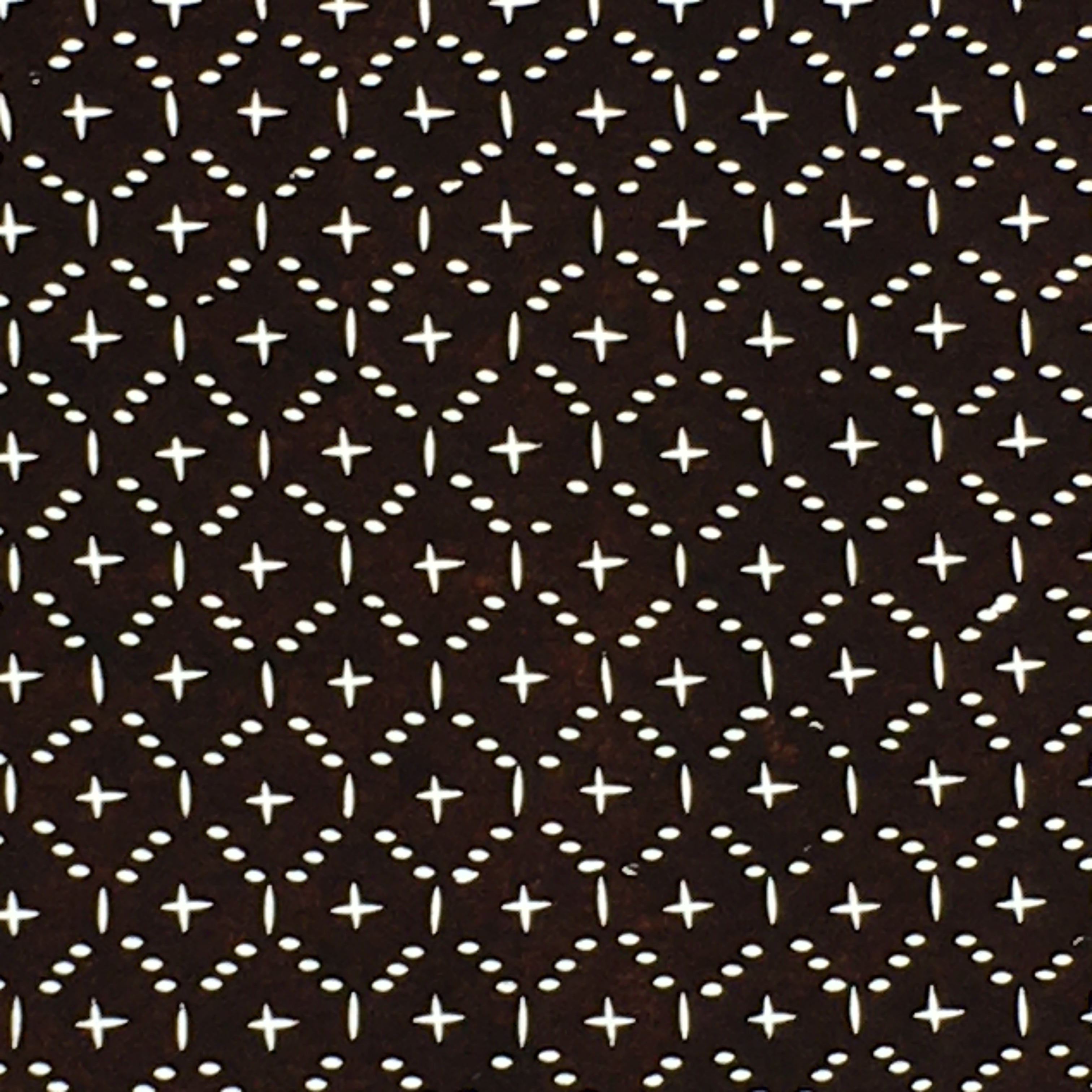 Japanese Antique Ise Katagami Paper Kimono Stencil Edo Geometric Pattern A602