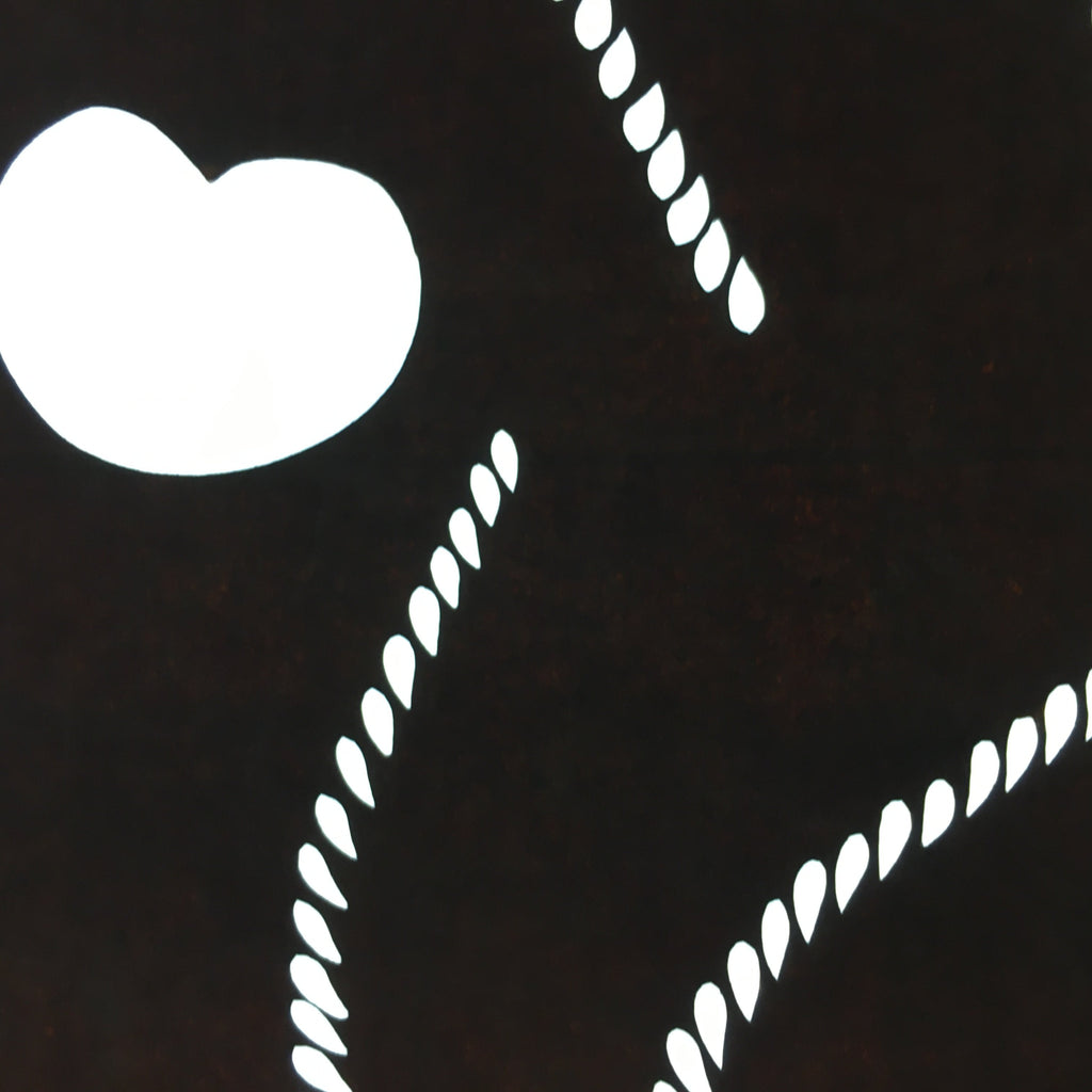 Japanese Antique Ise Katagami Paper Kimono Stencil Edo Heart String Rope A402