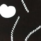 Japanese Antique Ise Katagami Paper Kimono Stencil Edo Heart String Rope A402