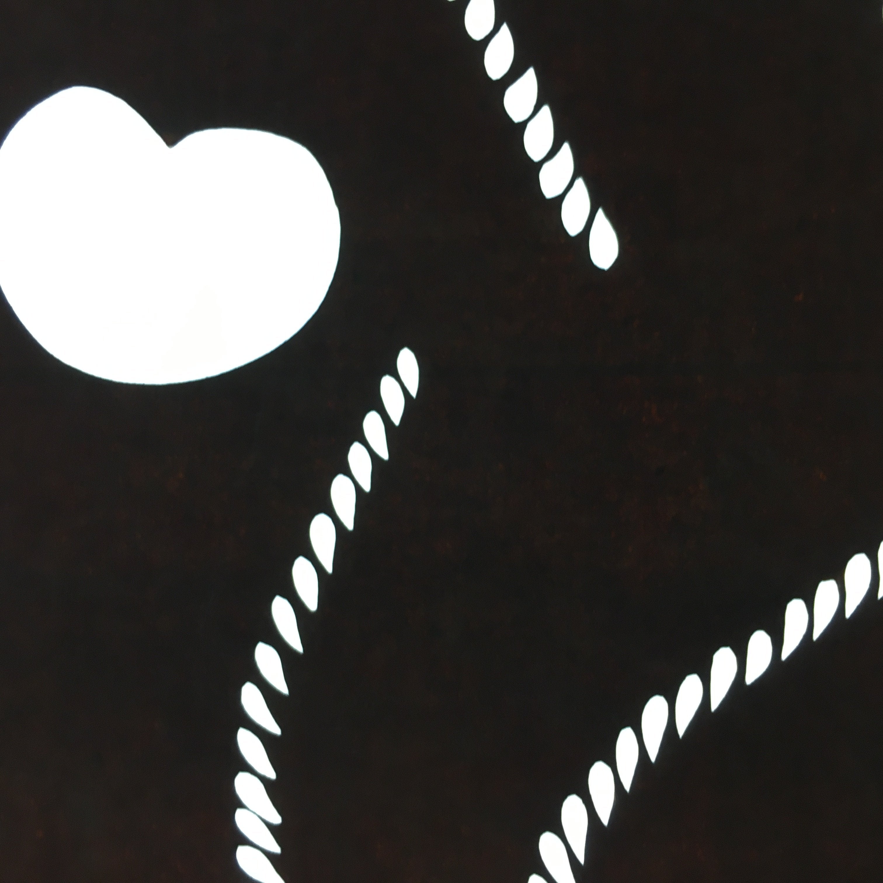 Japanese Antique Ise Katagami Paper Kimono Stencil Edo Heart String Rope A402