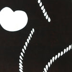 Japanese Antique Ise Katagami Paper Kimono Stencil Edo Heart String Rope A402