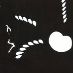 Japanese Antique Ise Katagami Paper Kimono Stencil Edo Heart String Rope A402